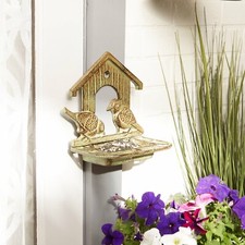 Stylish Wall Mounted Cast Iron Decorative Bird Feeder Outdoor Decor