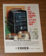 Rare Advertising Vintage FISHER HIFI SYSTEM 2700 240 Watt Stereo System 1983