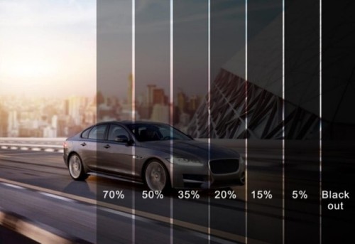 Car black window tinting - black,
