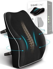 Travel Ease Ergonomic Lumbar Support Cushion, Memory Foam Back Support Cushion f