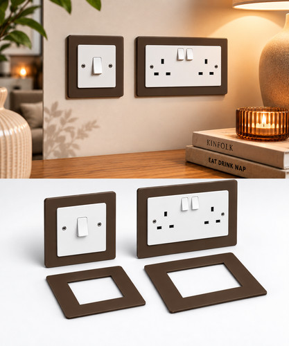 Double single socket light - &, /