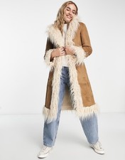 Stradivarius Afghan Long Faux