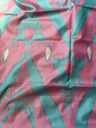 Uzbek silk ikat fabric - , 436cm