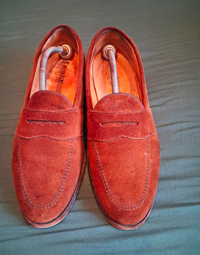 Loake eton tan suede loafers - eton,