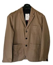 PAUL SMITH Jacket Blazer Unstructured Mens M Linen Blend Camel Rrp £475