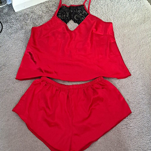 Women red satin cami - women’s,