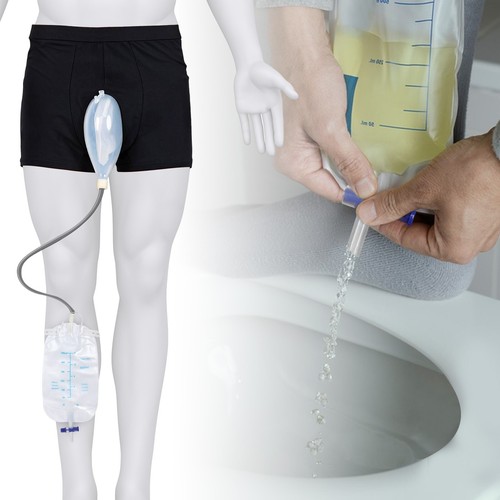 500ml male urinal leg bag - urinal,