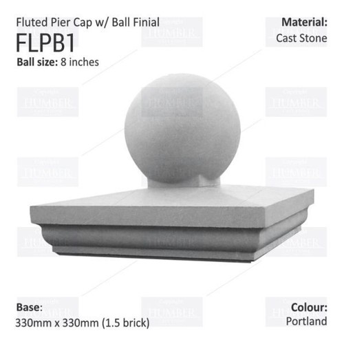 Fluted pier cap cast - cap,