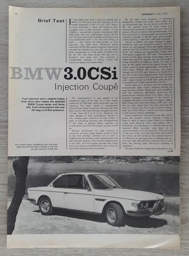 Bmw csi coupe road test - road,