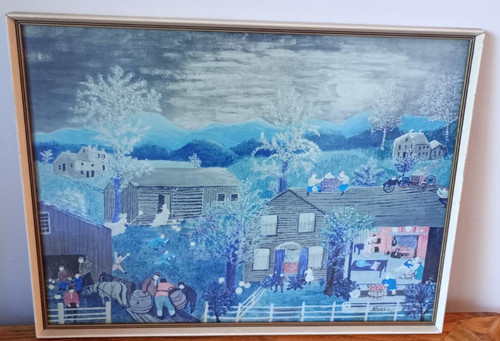 Vintage grandma moses - vintage,