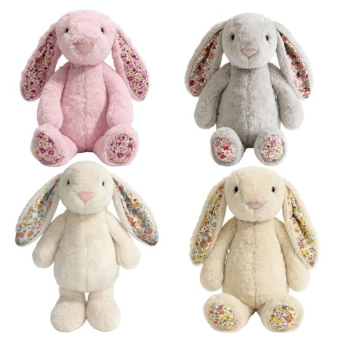 23cm floral bunny - floral, plush
