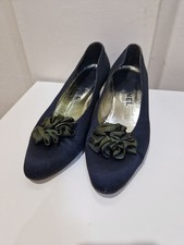 Chanel Vintage Shoes Black Floral UK Size 5/ US Size 7