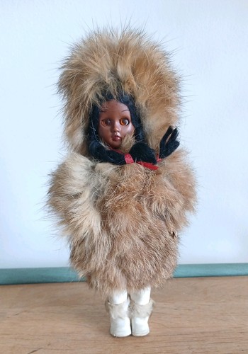 Vintage real fur native eskimo - real,
