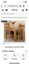 Solid Oak Extending Dining Table with 6 Chairs