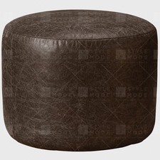 Leather Footstool Pouffe Stool