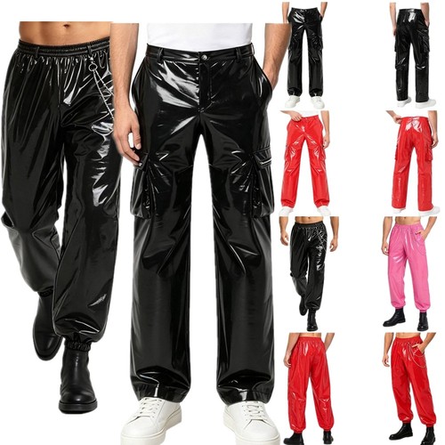 Men glossy pu leather - men,