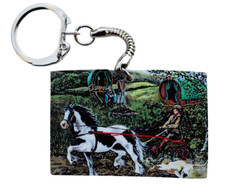 Gypsy caravans keyring - caravans,
