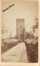 CDV ST PETERS CHURCH BROADSTAIRS KENT VICTORIAN ANTIQUE PHOTO BY RANDALL