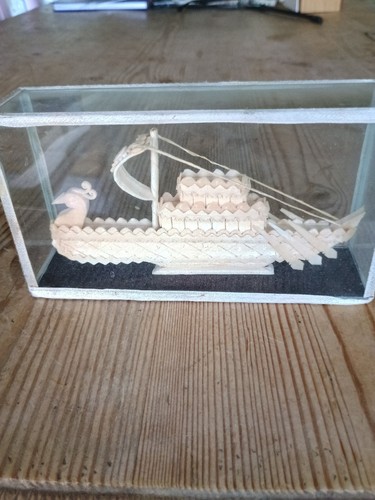 Antique dragon boat carving - boat, in