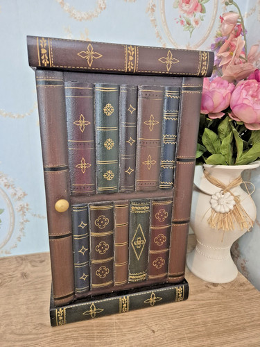 Vintage wooden faux books - vintage, cd