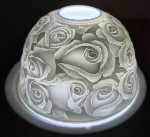 Roses lithophane tea light - roses,