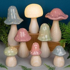 Shudehill Giftware Mushroom Glow Lamp - Grey, Pink, Green & Different Sizes