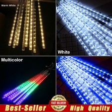 30/50CM LED Meteor Shower Lights 8 Tubes Falling Rain Icicle Party Outdoor Decor