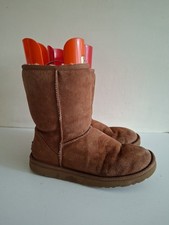UGG Australia Classic Short Boots Sheepskin Fur Suede Chestnut UK5.5 EU38.5
