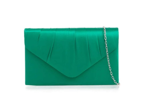 Emerald green satin - green,