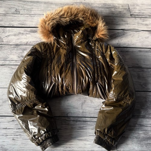 Y2k glossy puffer jacket - y2k,