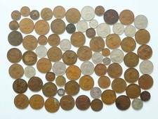 Job lot Great Britain coins 585g. Mostly early to mid 20th Century. 77 Coins