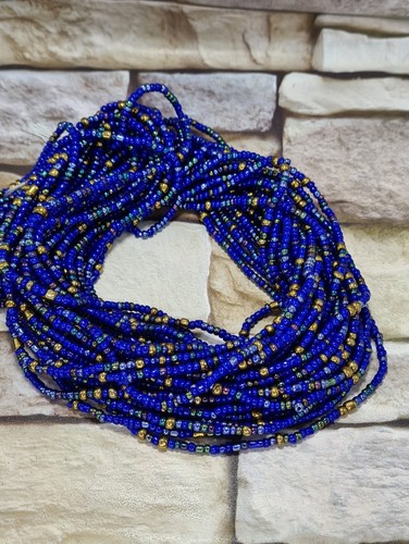 Blue mix waist beads tie - beads,