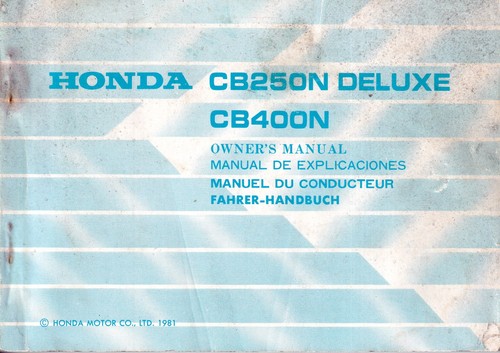 Honda cb250n deluxe cb400n - cb250n,