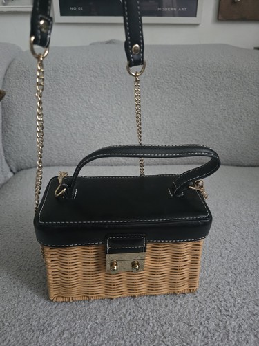 Zara rattan box bag - zara rattan,