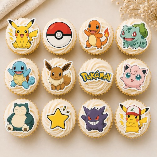 Pokemon cupcake toppers - pokemon,