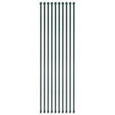 10x Garden Posts Metal Green