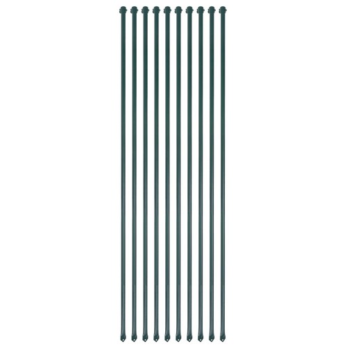 10x garden posts - metal, green