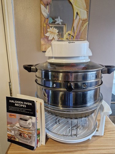 Halogen oven with - with, extenders