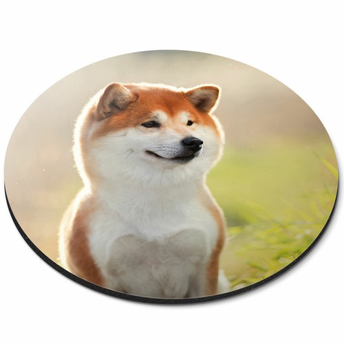 Round mouse mat shiba inu - round,