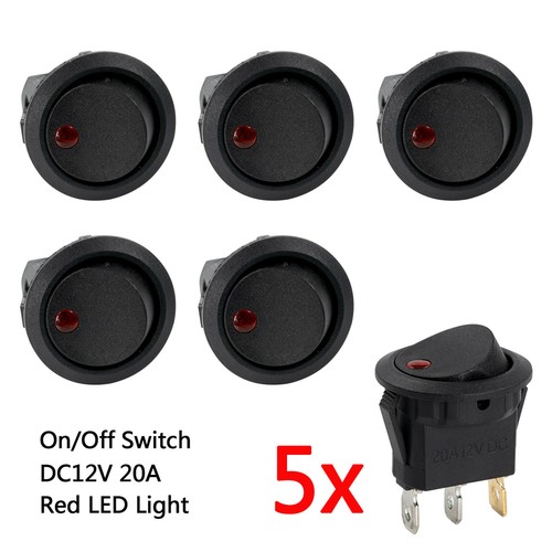 5pc 12v 20a off - 20a, round