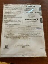 Honda GX120 / GX160 / GX200  engine operators manual ...£15+VAT