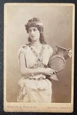Victorian Cabinet Card, Theatre Actress, Classical Greek Costume. London Studiio