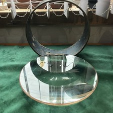 Antique Large 8 1/2 Inch Lens In Nickel Plated Brass Case With Scratches