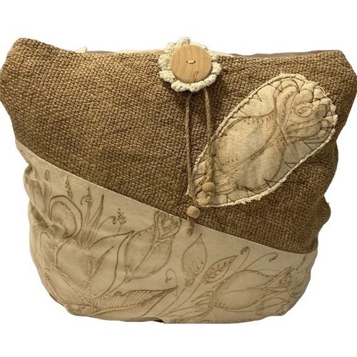 Handcrafted jute cotton - &,