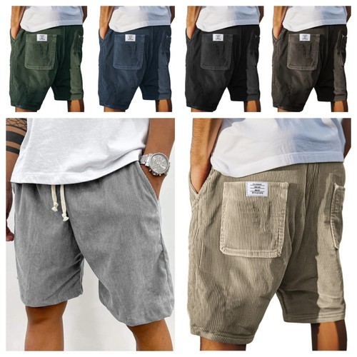 Men shorts casual corduroy - men's,