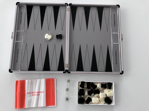 Backgammon set silver - set:,