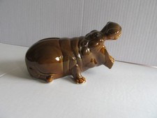 Szeiler Studio Ware Hand Painted Hippo Money Box.
