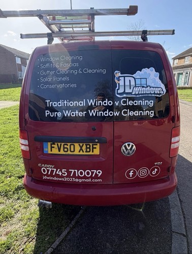 Window cleaning van and - window,