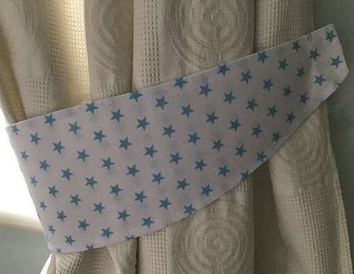 Baby blue star - blue, curtain