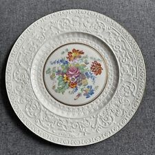 Wedgwood Plate Vintage Cabinet Cake Dinner Embossed Rim Gold Edge No 547269